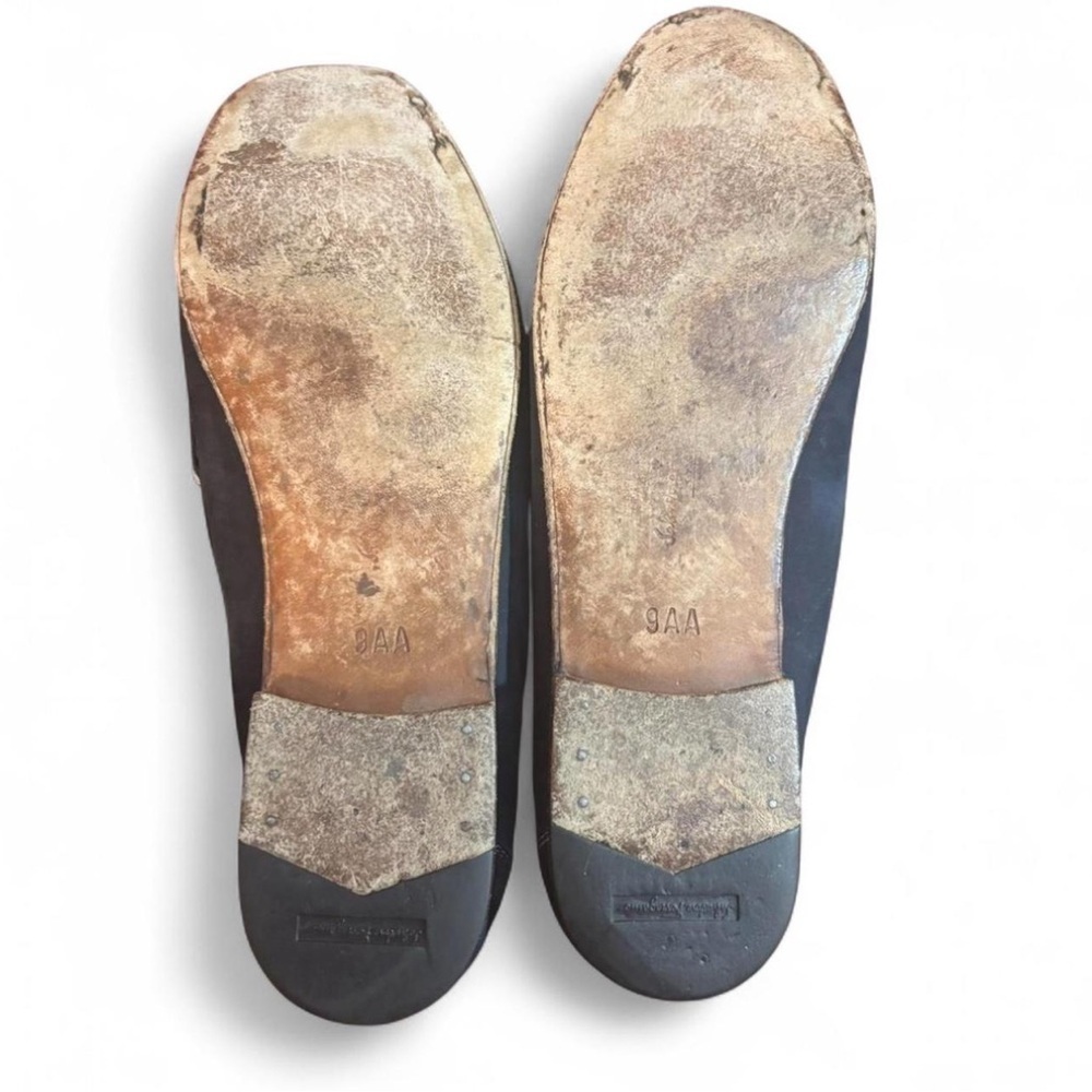 Salvatore Ferragamo Womens Black Suede Loafers Sz 9 AA Gancini Bit Slip On Italy - Picture 7 of 8